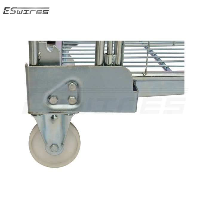steel laundry cage caster